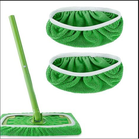 2 Washable and Reusable Mop Pads, Replacement Flat Mop, Mop Set