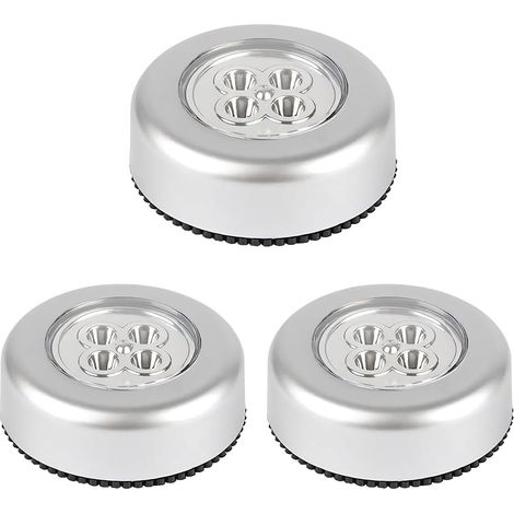 Set mit 3 batteriebetriebenen LED-Touchleuchten für Küchen, Treppenhäuser und Abstellräume [Energieklasse A+++]