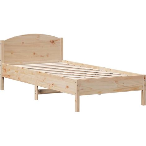 Maison Exclusive - Massivholzbett ohne Matratze 100x200 cm Kiefer (1/5)