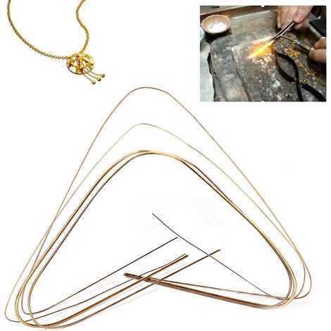 Soudure à l'argent 4 pièces Baguettes à souder cuivre 0,5 mm 0,7 mm 1,0 mm 1,5 mm Fil à souder pour bijoux basse température Métal précieux soudure bijouterie (1/5)
