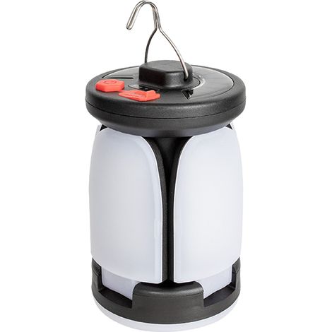 Lampe de camping solaire LED, rechargeable par USB, pliable à 4 feuilles, avec crochet, urgence extérieur (1/5)