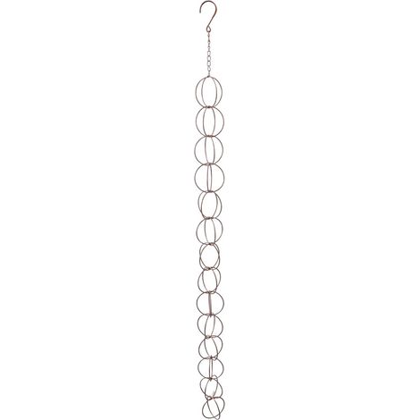 Pluie pour Gouttières,120cm Chaîne d'eau Pluie en Métal Suspendue avec Crochet,pour la Maison Le Balcon la Fonction de Drainage du Patio (1/5)