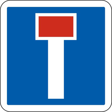 Panneau Indication C13a – Impasse – Carré Classe 1 350 mm – Gamme ECOLIGN (1/5)