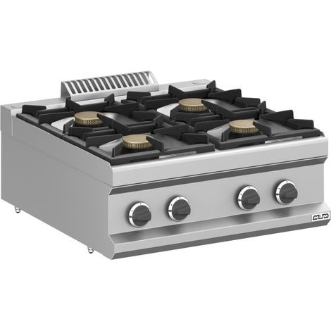 Réchaud à gaz - 4 feux - 4x5,5 kW - Sur comptoir - Arilex