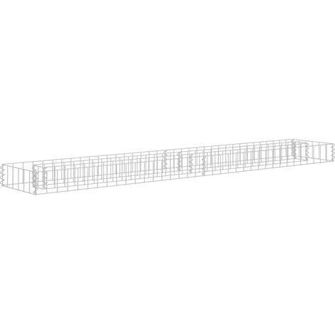 Maison Exclusive - Lit surélevé à gabion Acier galvanisé 180x30x10 cm (1/5)