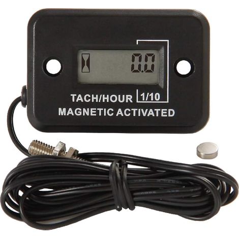 Tachymètre numérique/compteur horaire ramassage magnétique en temps réel affichage des heures accumulées ou compresseur de générateur de tondeuse à gazon Moteur diesel (1/5)