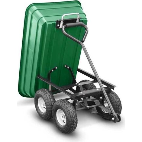 Carro de jardín ELEM Garden Technic con caja basculante 75 L 250 kg 93 x 50,5 x 51 cm Verde y negro