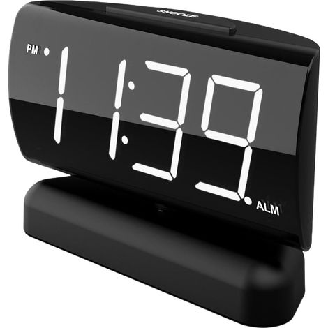 Réveil à LED Réveil pour Bureau LED Rotatif à Chiffres Rouges Horloge numérique moderne Pour chambre, table de nuit, cuisine, bureau, salle de classe (1/5)