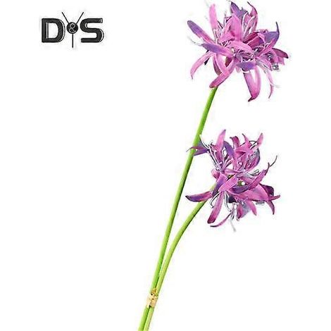 Lot de 2 lys araignées rouges artificiels, fleurs réalistes en soie, fausses branches pour centre de table, décoration florale pour mariage, maison ou bureau.violet (1/5)