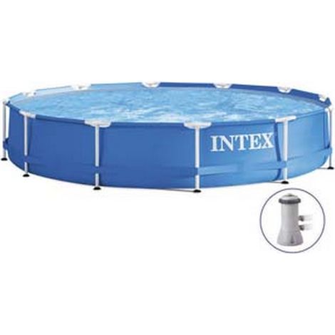1PZ PISCINA "METAL FRAME" ROTONDA CON TELAIO PORTANTE CON POMPA CM.366X76H. - CAPACIT LT.6503 - PESO KG.25,2 (28212)