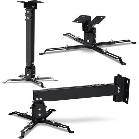 Support plafond universel - - Ceiling Mount - Jusqu'à 25 kg - Noir - Réglable (1/4)