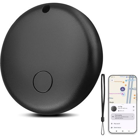 Noir,Traceur GPS Voiture Smart Tag Android, Fonctionne avec l’app Google Localiser (Uniquement Android), Localisateurs D’Objets Bluetooth pour Valises/Portefeuilles/Clés/Sacs/Bagages/Animaux de Compag (1/5)