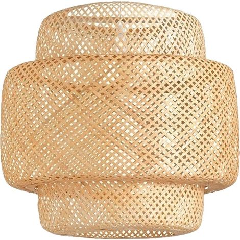 Suspension, en bambou tissé à la main, style japonais, 50CM, Pas d'ampoule (1/2)