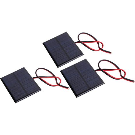 3-teiliges DC4V 150mA Solarmodul, polykristalline Silizium-Photovoltaikzelle mit 30 cm Kabel (1/5)
