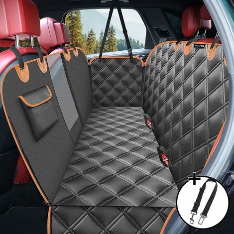 Dog Car Seat Cover Rear Seat Cover Non-slip Waterproof Material Upgrade with Viewing Window Trunk Protector Universal Car 135X148cm Black (1/5)