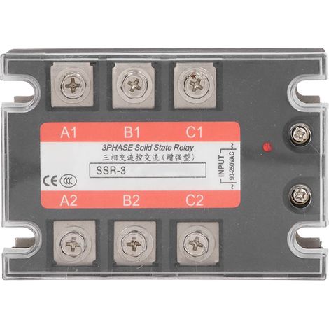 Relais statique triphasé anti-interférence AC-AC 150A 480V pour ventilateur et éclairage (1/5)