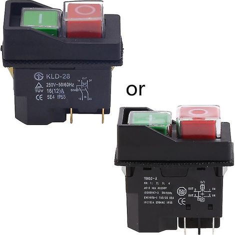 CREA 16a 4pin Kld28 Electromagnetic Switch Safety Push Button Switch Easy Operate (1/4)