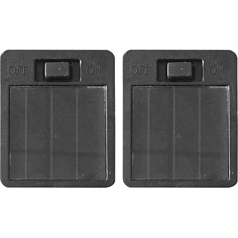 [JAMAIS UTILISÉ]Lot de 2 boîtes à piles solaires de rechange pour lampe solaire à suspendre Noir (1/5)