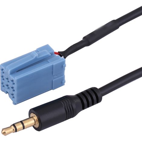 Câble adaptateur audio 3,5mm AUX entrée musique pour autoradio VW Golf, Passat B5, Bora, Skoda, Blaupunkt - connecteur Jack stéréo voiture (1/5)