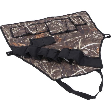 Tablier de barbecue camouflage imperméable en tissu Oxford 600D, poches multiples, couleur roseau pour pique-nique (1/5)