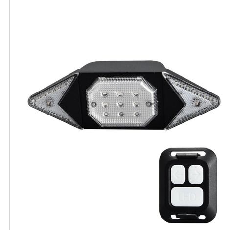 Eclairage de sécurité Feux de vélo arrière, Chargement USB, Télécommande sans fil, Clignotants
