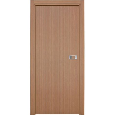 Bloc-porte Miro avec poignée Exclusive grise, H.204 x l.63 cm, aspect chêne gris