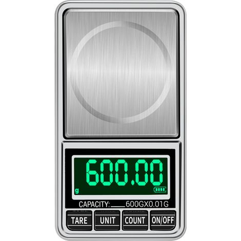 Balanza digital portátil para joyería de oro: minibalanza digital profesional y de precisión en formato de bolsillo: balanza electrónica de precisión de 600 g/0,01 g DH-938C (1/5)