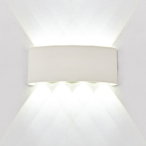 Mantra - applique murale exterieure led arcs 8w 830 lm ip54 blanc arena aluminium cristal 22 cm 227000097 227000097 (1/3)