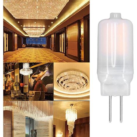 Ampoule LED G4 3W, petite ampoule LED 12V, suspension, plafonnier, applique murale, lampe de table, lot de 6 / Blanc chaud (1/5)