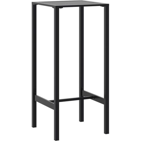 Mesa alta de bar acero recubrimiento polvo negro 50x50x110 cm vidaXL