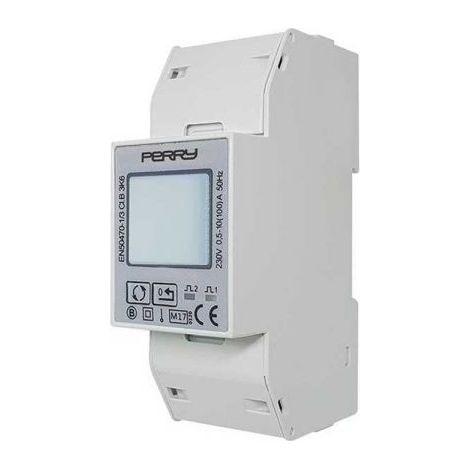 Perry Contatore digitale monofase 2DIN 230Vac 100A - 1SDSD05CEM2DGT
