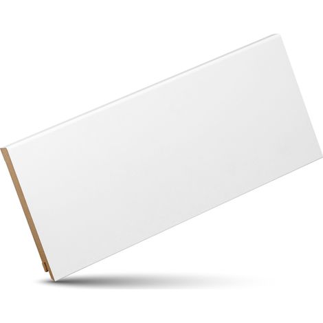 Plinthe moderne blanche MDF recouvert 2400x16x120 mm (1/5)