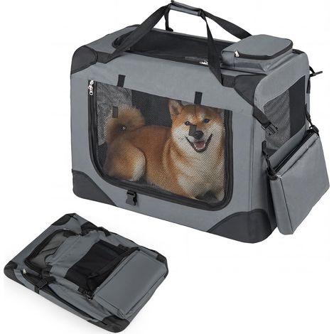 COSTWAY Trasportino Borsa Cani Gatti Animali Domestici Auto Taglia Grande Piccoli Media Cuccioli Pieghevole Viaggi Zaino Tessuto Cuscino Morbido Imbottita Leg (1/5)