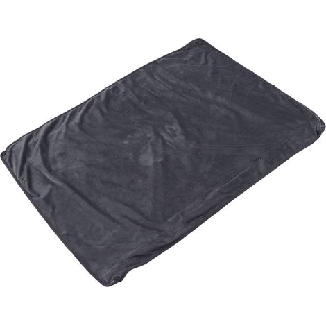 Couverture bébé douce et chaude, anti-rétrécissement, double face, peluche, châle à porter pour la maison ou le bureau, gris foncé (1/5)