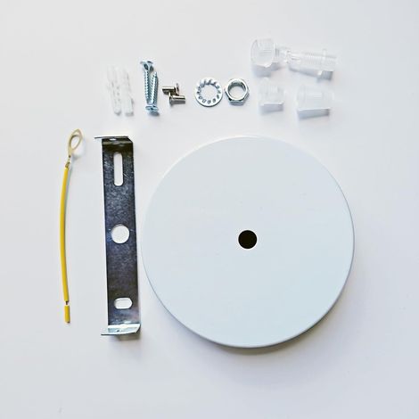 Chrasy Ceiling Rose for Pendant Lamp Metal White 120 mm 20 mm (1/5)