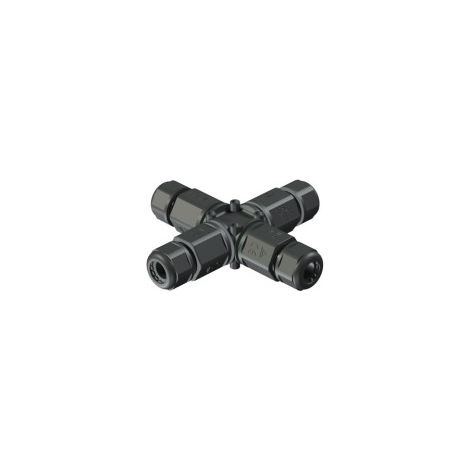 Connettore stagno IP68 per illuminazione esterna - Forma a X - Alta sicurezza 16A 240V Beneito & Faure - Spina, attacco
