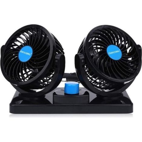 Ventilateur 12V Voiture Électrique Pour Camion, 360 Degrés Rotatif 2 Vitesses Ajustable Double Ventilateur Voiture Allume Cig[H1] (1/4)