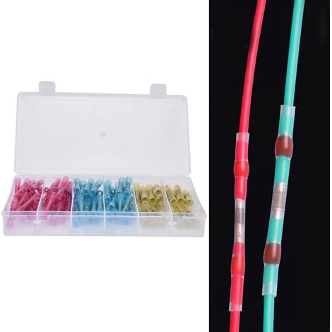 Kit de connecteurs thermorétractables étanches, 100 pièces par paquet (1/5)