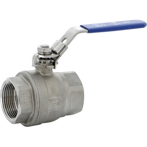 Sferaco – Vanne à sphère INOX Femelle/Femelle 3/4' – Pression nominale 63 bars – Corps en inox ASTM A351 CF8M – Poignée cadenassable (1/2)