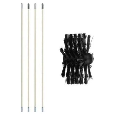 QORVA-Brosse de nettoyage de cheminée, outil de balayage et Kit de tiges, nettoyage des conduits (1/4)