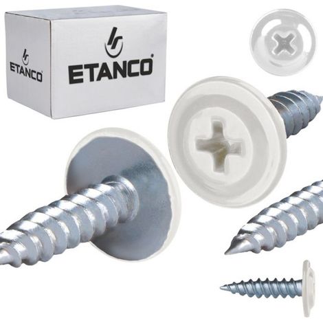 Vis À Rondelle Autotaraudeuse - GM-S - 4,2 X 16 Mm - Acier Galvanisé - RAL 9010 - Pour Profilés En Acier Jusqu'à 0,9 Mm - 250 Pièces (1/4)