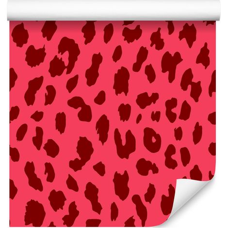 Papier peint imitation peau d'animal rouge, motif harmonieux 50x1000 cm (1/5)