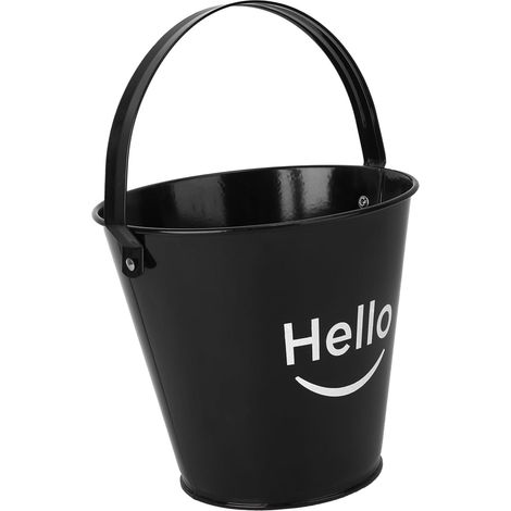 1Pc Seau À Glace Fût De Bière Seau De De Bière Seau À Glace Isolé Seau À Glace en Acier Inoxydable Refroidisseur en Acier Inoxydable Noir Seau De Stockage en Métal Seau (1/2)