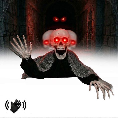 Halloween Motion Skeleton Decor - Sound Activated Prop for Spooky Home Parties (1/5)