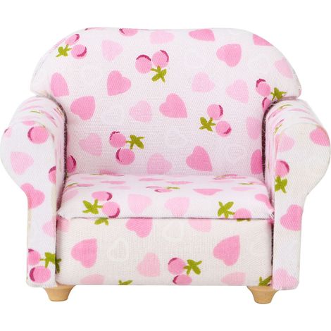 Puppenhaus-Miniatur-Sofa, Sessel, einfache Couch, DIY-Puppenzubehör im Maßstab 1:12 (1/5)