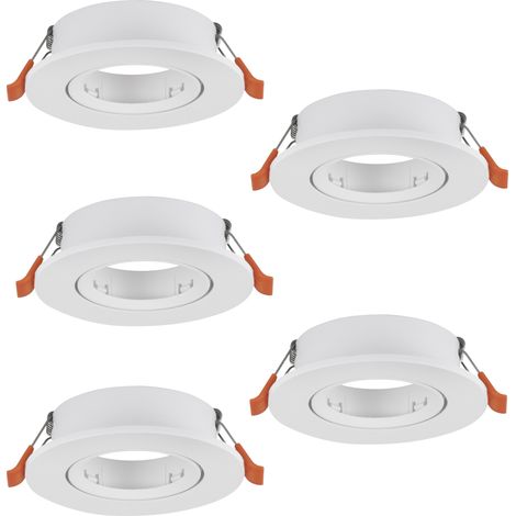 Faretto Incasso Moderno Barranco Gu10 Plastiche Bianche 5 Luci Gu10 Ip20 (1/3)