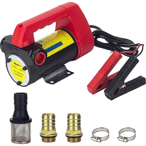 Bomba diésel de 12 V y 300 W, bomba de combustible eléctrica, bomba de aceite de 45 l/min, bomba de drenaje, bomba de transferencia diésel (1/4)
