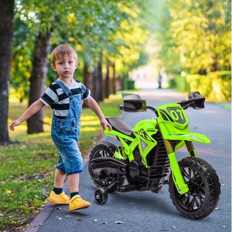 Moto eléctrica infantil con ruedines 105 cm OKMYHOME (1/3)