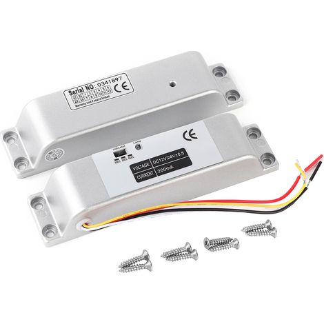 Ortviai Verrou Electrique à Porte à Coulisse DC12V 1000KG avec Induction Magnétique