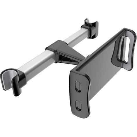 3 en 1 Support de telephone 4” à 11” avec 360 degrés pour appuie-tête de voiture - Argent (1/3)